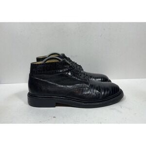 Tardini Genuine Lizard Black Boots Men's Size 9 US / 8 UK Dress